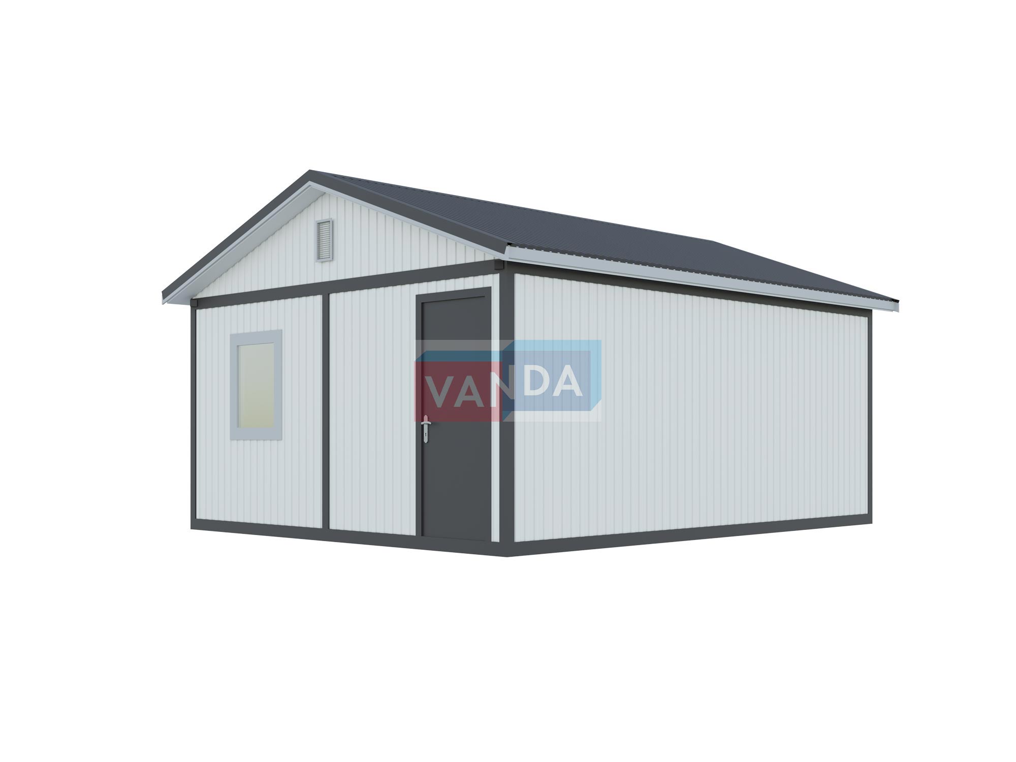 Модульная бытовка с двухскатной крышей 4.8х6.0